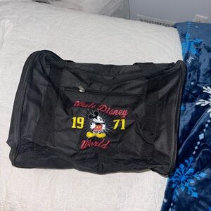 Disney World Black Tote Bag Zips Into Pouch for Storage or Travel
